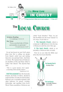 Lessons 18 & 19 - The Local Church - The Great Commission