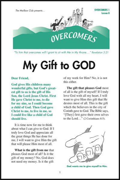 Lesson 8 - My Gift to God