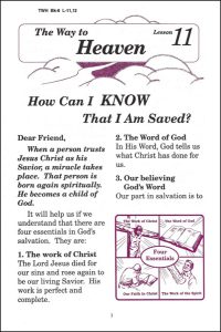 Lessons 11 & 12 - How Can I KNOW That I am Saved? - The Way of Victory